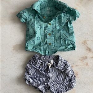 Baby polo button up w/shorts